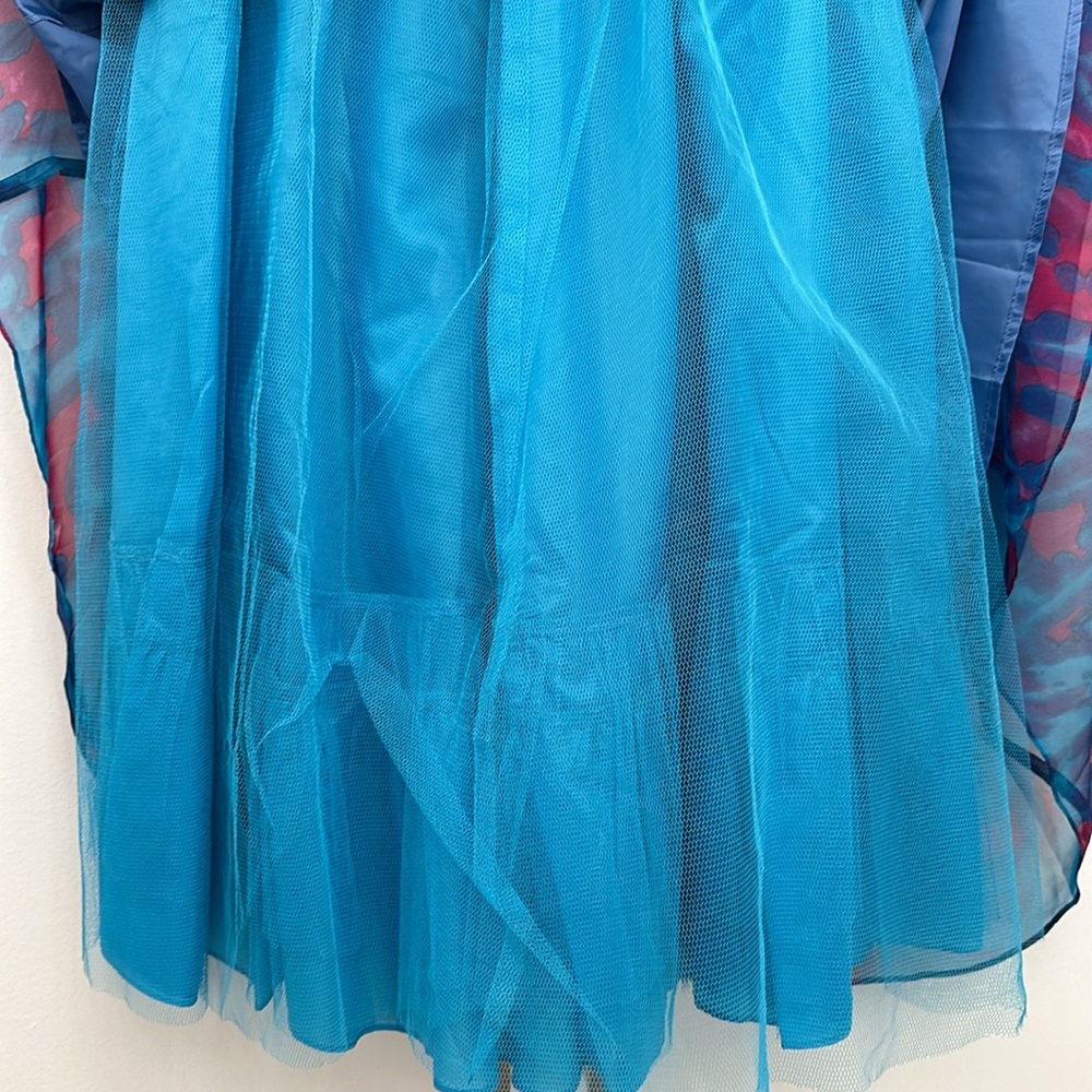 Turquoise And Fuchsia Abstract Pattern Dress - image 8